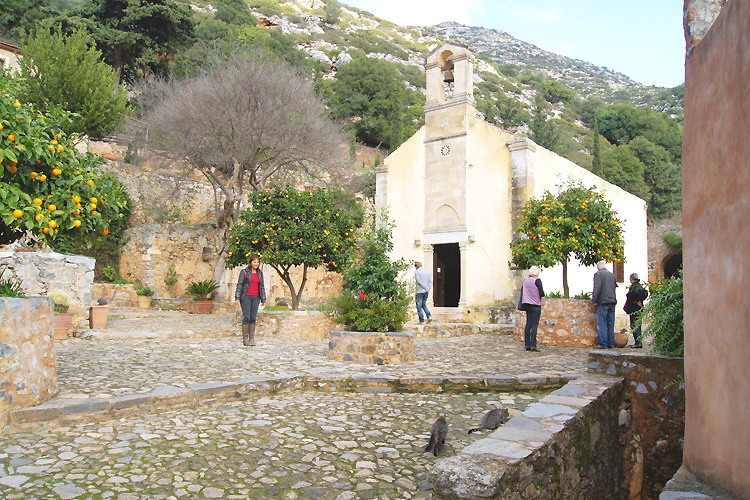 The monastery yard